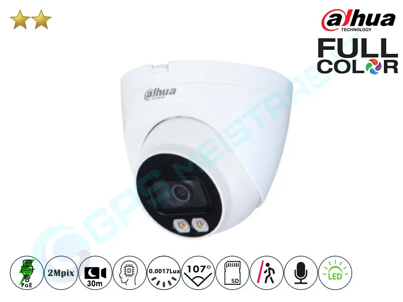 Dahua Kupolinė IP Kamera 2Mpix Raiška, 2239D Su LED
