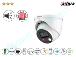 Dahua Kupolinė IP Kamera 3249D Su LED, Sirena Ir švyturėliais