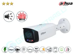 Dahua Cilindrinė 5MP IP Kamera 3549F Su LED, Sirena Ir švyturėliais