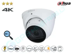 Dahua Kupolinė IP Kamera 8Mpix Raiška, Zoom 4x, 3841DZ