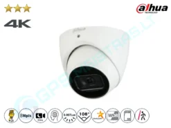 Dahua Kupolinė IP Kamera 8Mpix Raiška, 3841D