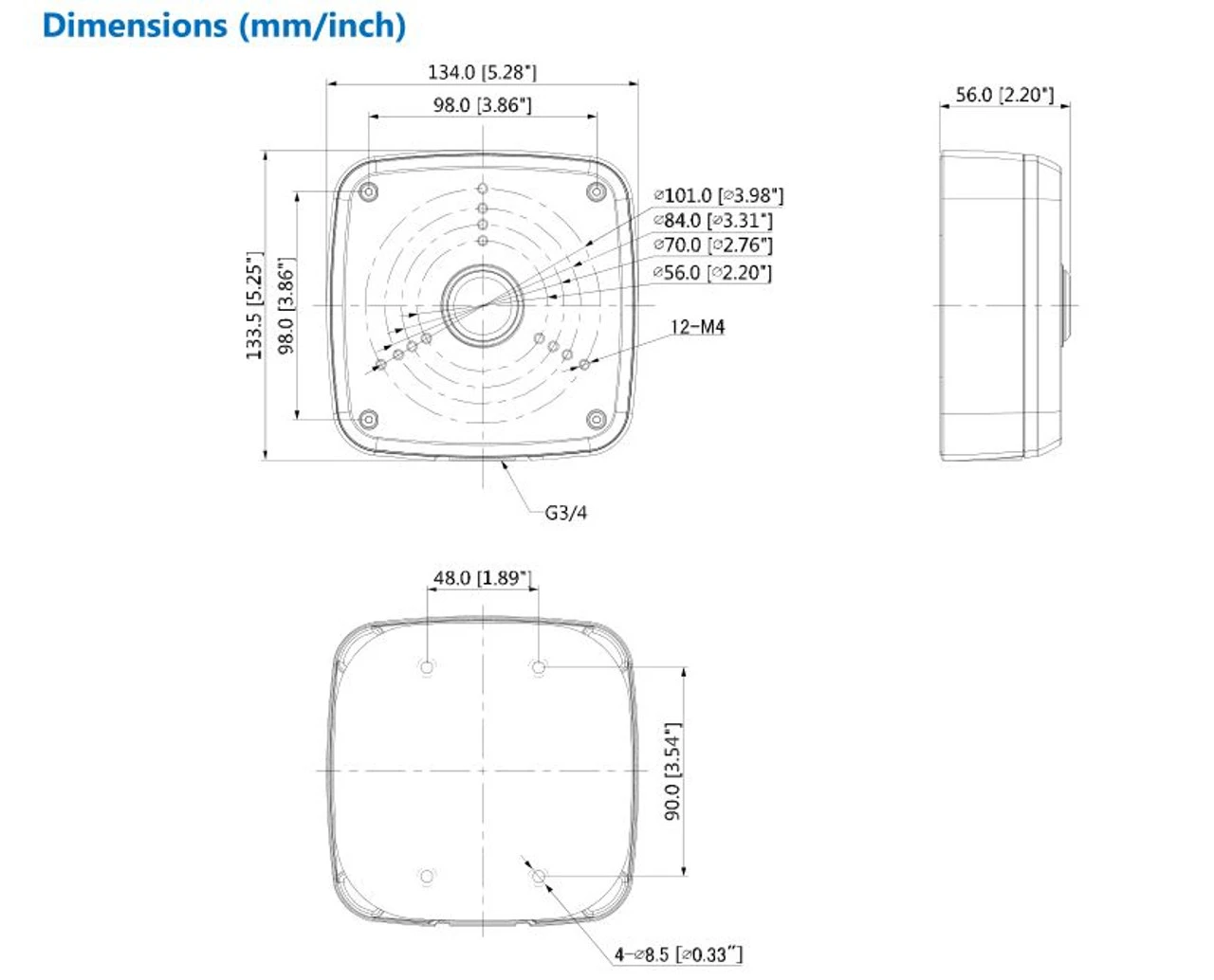 Dahua PFA122 Waterproof Junction Box - Image 2