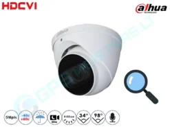 Dahua Kupolinė CVI Kamera 5Mpix Raiška, Zoom 4x 1500
