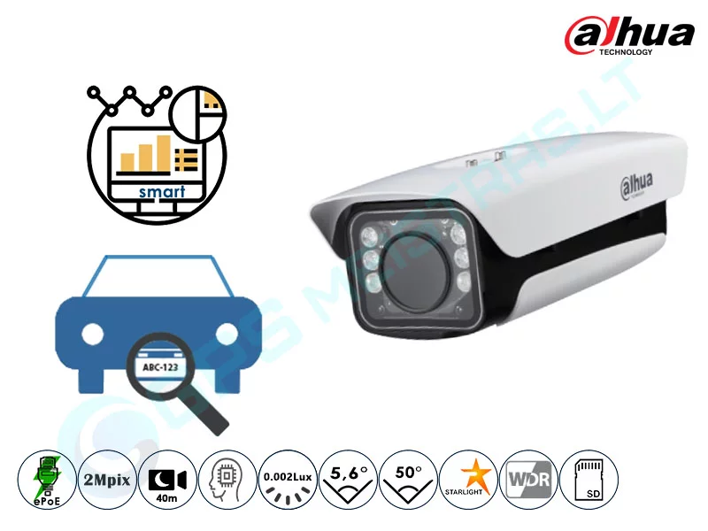 Dahua Automobilių Numerių Atpažinimo ANPR Kamera ITC215Z