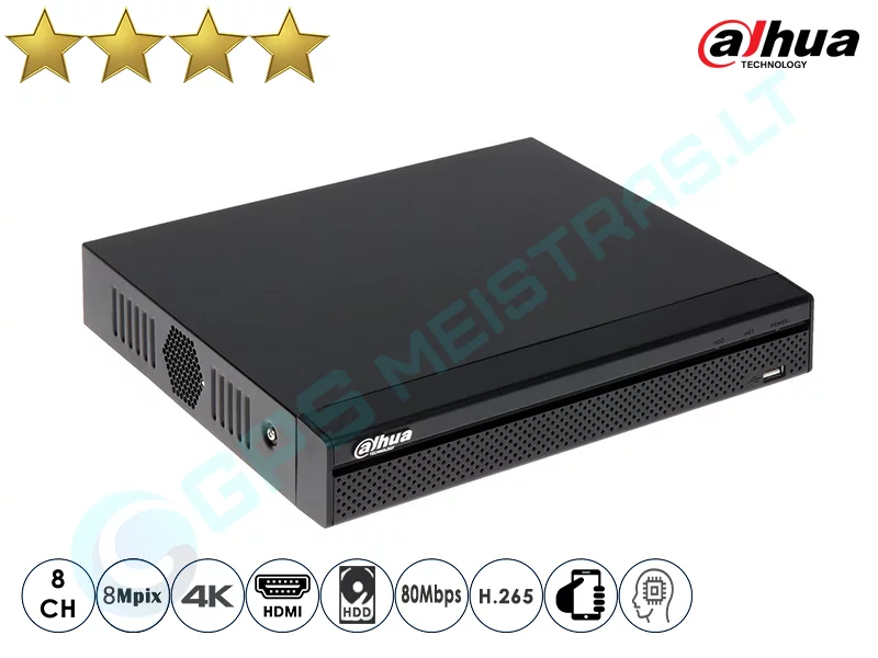 Dahua IP NVR įrašymo įrenginys 4104-EI 4K/L
