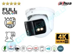 Dahua Plataus Matymo IP Kamera 8Mpix Raiška 5849D 180°