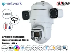 Dahua Valdoma IP Kamera 4 Mpix 45x Zoom Su Termovizoriumi. Full Color.