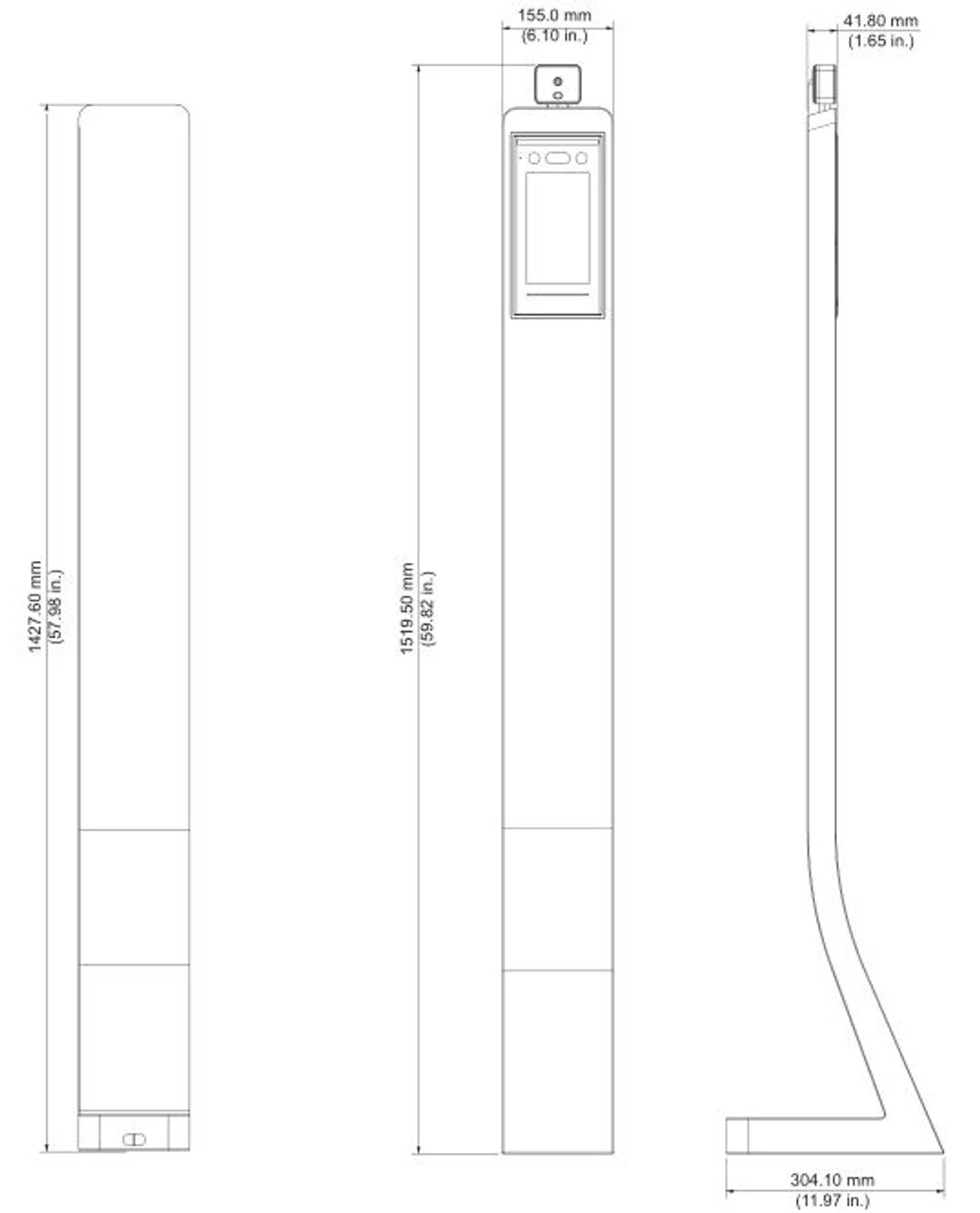 Dahua ASF172X-T1 Thermal Temperature Station Floor Stand For DHI-ASI7213X-T1 - Image 2