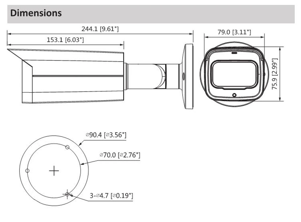 Dahua N43AF5Z 4MP IR H.265+ Outdoor Bullet IP Security Camera With Starlight, Analytics+ - Image 3