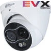 Dahua DHI-TPC-DF1241-B7F8-S2 Lite-Series Hybrid Thermal Turret IP Security Camera With 7mm Thermal Lens, 8mm Visible-Light Lens, White