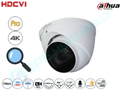 Dahua Kupolinė CVI Kamera 8 Mpix Raiška, Zoom 4x, 2802