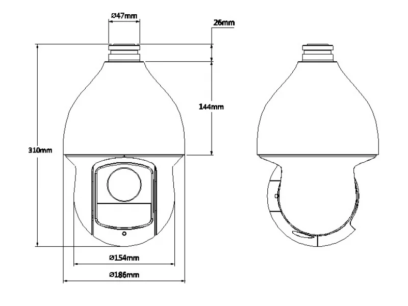 Dahua Valdoma HD-CVI Vaizdo Kamera, 2 MP, Zoom 30x 5KLASĖ - Image 2