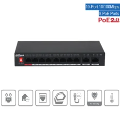 Dahua PFS3010-8ET-96-V2 Switch - 8 Port PoE